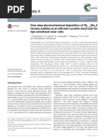 One-Step Electrochemical Deposition of Ni1 Ternary Sul Des As An e Cient Counter Electrode For Dye-Sensitized Solar Cells