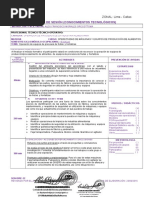 Planes de Sesion de Operatividad de Máquinas y Equipos de Producción de Alimentos Bdop 2016 III Semestre