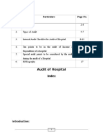 Audit of Hospital - Mcom Part II Project 