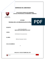 Informe - Administracion de Operaciones