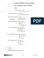 Newton's Laws of Motion - Solutions PDF