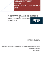 A Comparticipação No Crime de Participação Economica em Negócio