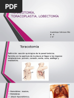 Toracotomía, Toracoplastia, Lobectomía