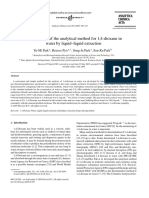 Development of The Analytical Method For 1,4-Dioxane in Water by Liquid-Liquid Extraction