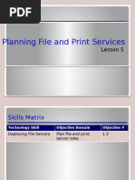 Planning File and Print Services: Lesson 5