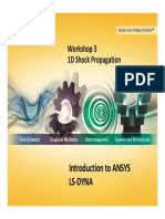 Workshop 3 1D Shock Propagation: Introduction To ANSYS Ls Dyna