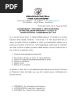 Acta de Comite de Padres y Estudiantes YUNES