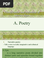 Classification and Definition of Literary Types