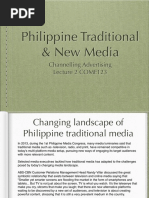 Philippine Traditional & New Media: Channelling Advertising Lecture 2 COME123