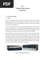 Lab 7 Configure Static Routing Cisco Router