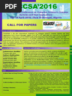 CFP Iccsa'2016 Oum El Bouaghi