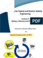 Battery For Hybrid and Electric Vehicle Engineering