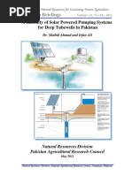 Feasibility of Solar Powered Pumping Systems For Deep Tubewells in Pakistan