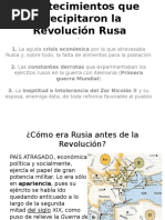 Acontecimientos Que Precipitaron La Revolución Rusa