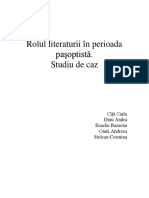 Rolul Literaturii În Perioada Paşoptistă