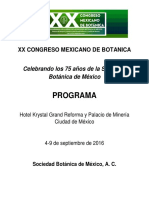 PROGRAMA XX Congreso Mexicano Botánica