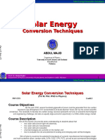 Solar Energy Conversion Techniques