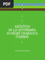 Estatuto de La Autonomía Guaraní Charagua Iyambae