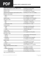 COMLEX Normal Adult Laboratory Values