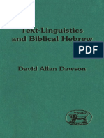 Textlinguistic and Biblical Hebrew Dawson PDF