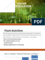 Foliar Fertilization