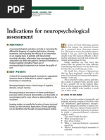 Indications For Neuropsychological