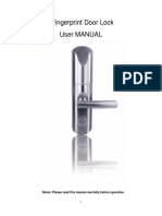 WT L4 Fingerprint Lock User Manual