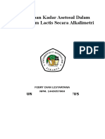 Penetapan Kadar Asetosal Dalam SL Secara Alkalimetri