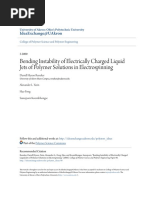 Bending Instability of Electrically Charged Liquid Jets of Polyme