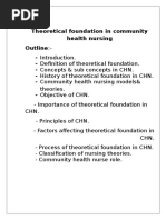 Theoretical Foundation of Community Health Nursing