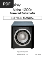 Infinity Alpha1200s Subwoofer ServiceManual