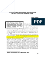 Lineas de Investigacion en Psic. de La Personalidad