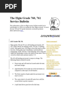 The Elgin Grade 760, 761 Service Bulletin