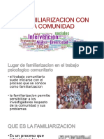 La Familiarización de La Comunidad