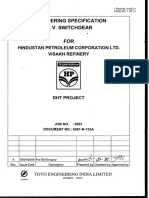 Engineering Specification For MV Switchgear