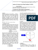 Design and Fabrication of Vertical Axis Wind Turbine (VAWT)