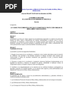 Ley Sobre Procedimientos Especiales en Materia de Protección Familiar de Niños, Niñas y Adolescentes