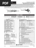 Ensors With Onnection Eads: Order Codes