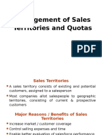 Management of Sales Territories and Quotas