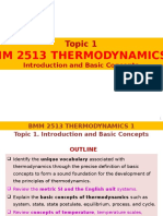 Topic 1: BMM 2513 Thermodynamics 1