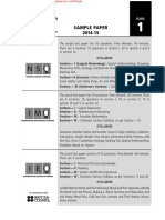 Olympiad Model Question Paper Class 1