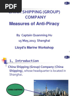 Session 2 Presentation 5 China Shipping Group Anti Piracy