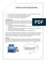 FM 306: Size Reduction and Sieving: Objective