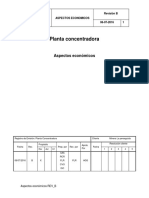 Aspectos Económicos Planta Concentradora