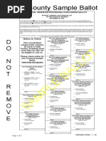 Sample Ballot For Cobb County Nov. 8 Presidential Election