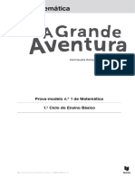 A Grande Aventura - Prova Modelo de Matemática PDF