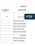 School ID School Name: School Form 1 (SF 1) School Register