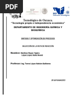 Seleccion de La Ruta de Reaccion Final 1