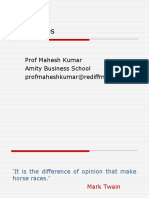 Derivatives: Prof Mahesh Kumar Amity Business School