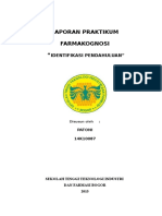 FARMAKOGNOSI - Identifikasi Pendahuluan